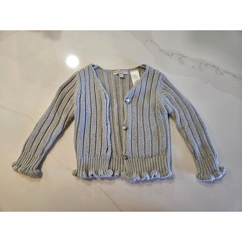 Wendy Bellissimo Girls Gray Shimmer Cardigan,  Size 18 Months